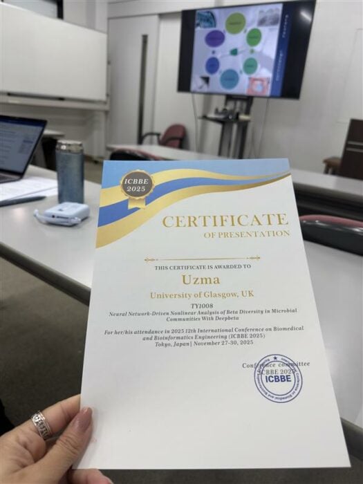 Uzma Certificate of presentation ICBEE